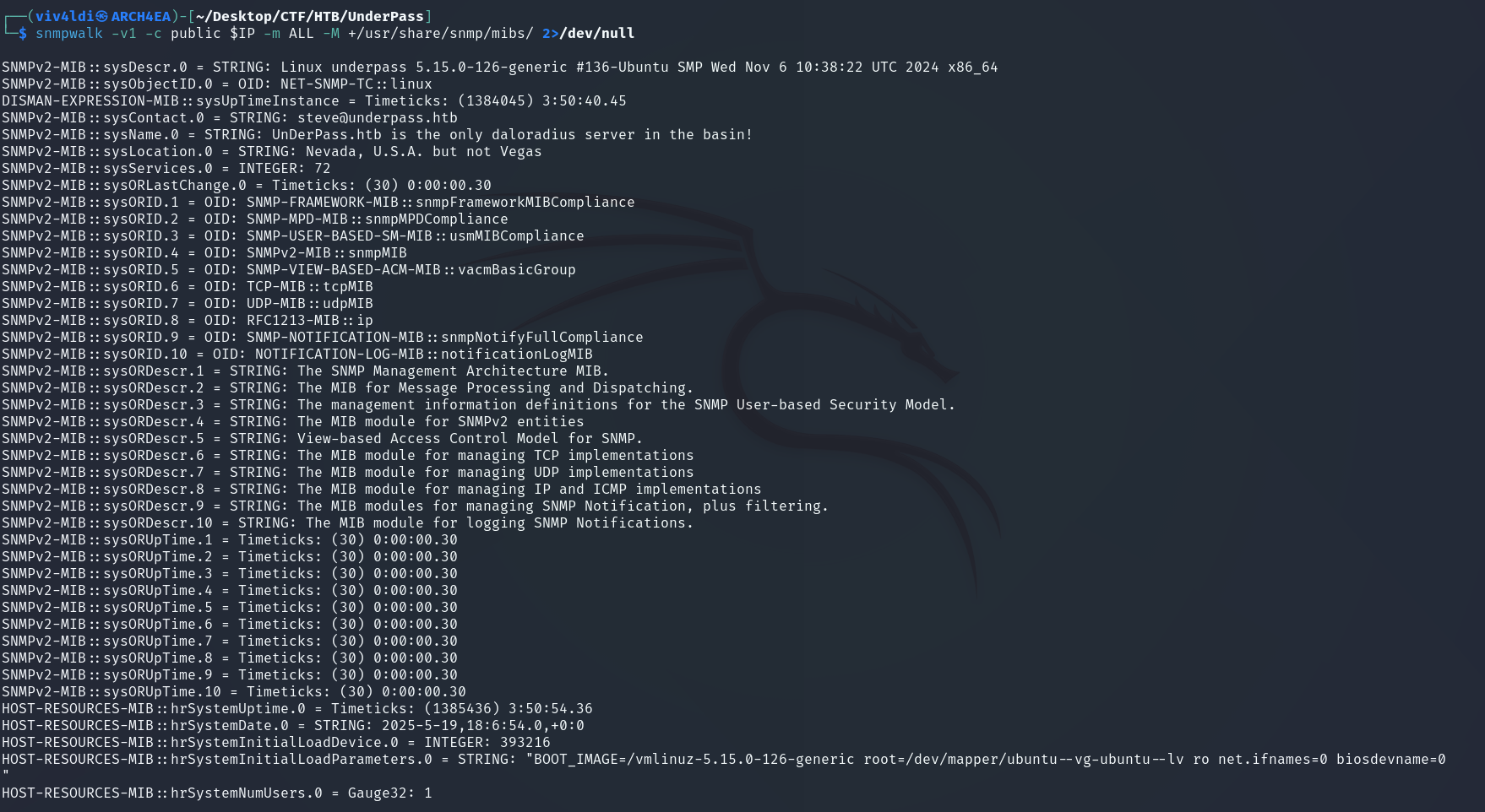 snmpwalk translated output