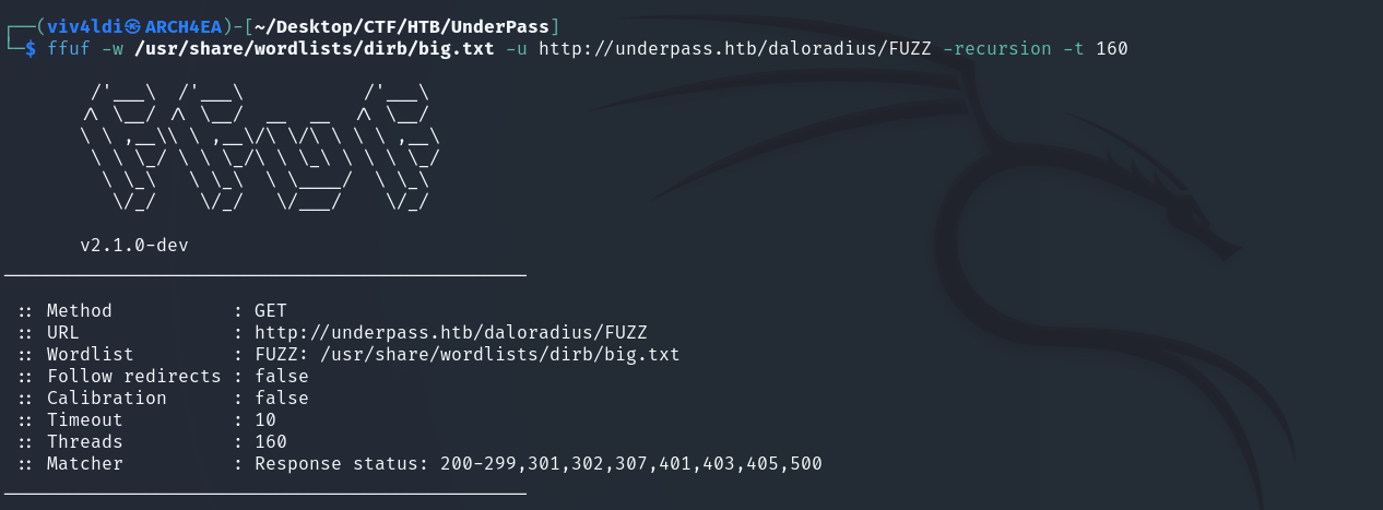 ffuf recursive scan