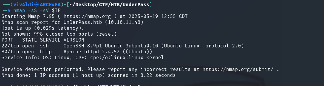 nmap TCP scan