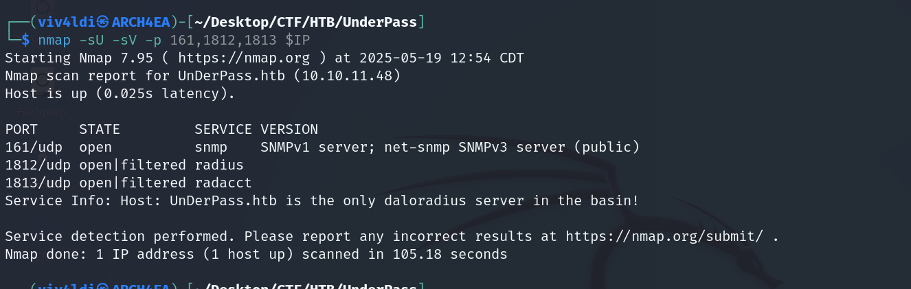 nmap UDP scan