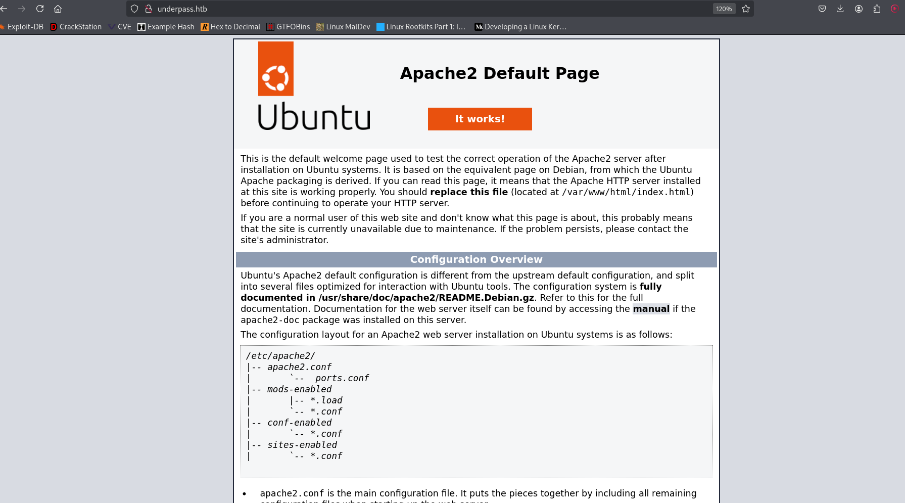 Default Apache page