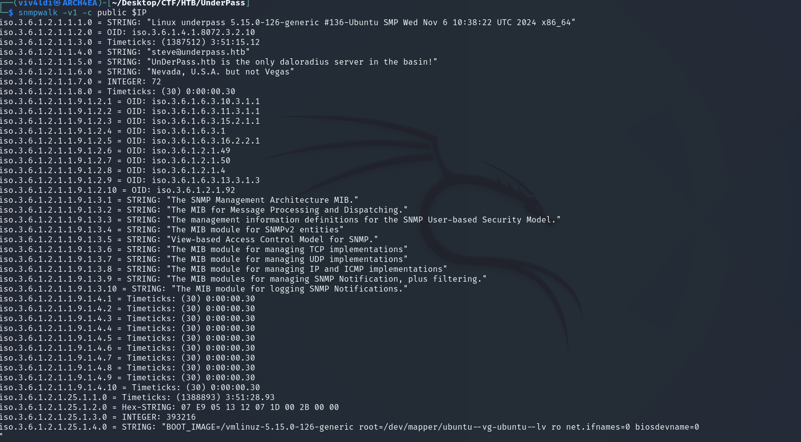 snmpwalk raw output
